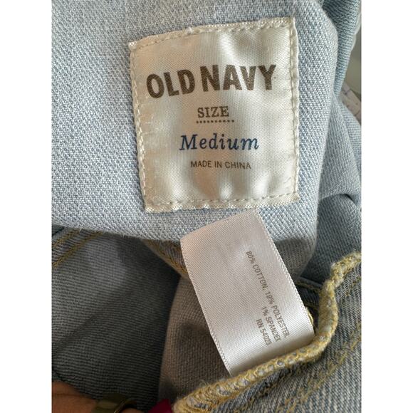 Old Navy Light Wash Jean Jacket Medium Classic Denim Layering Piece - Picture 4 of 4